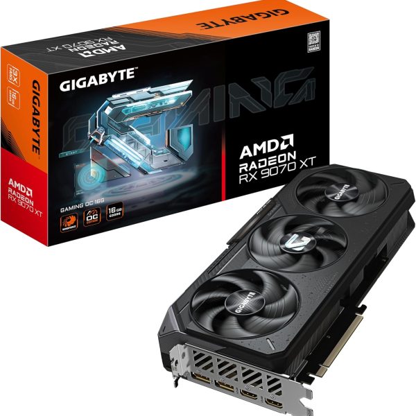 Gigabyte Radeon RX 9070 XT Gaming OC 16GB GDDR6 Grafikkarte, 256-bit, WINDFORCE 3X, HDMI, DisplayPort